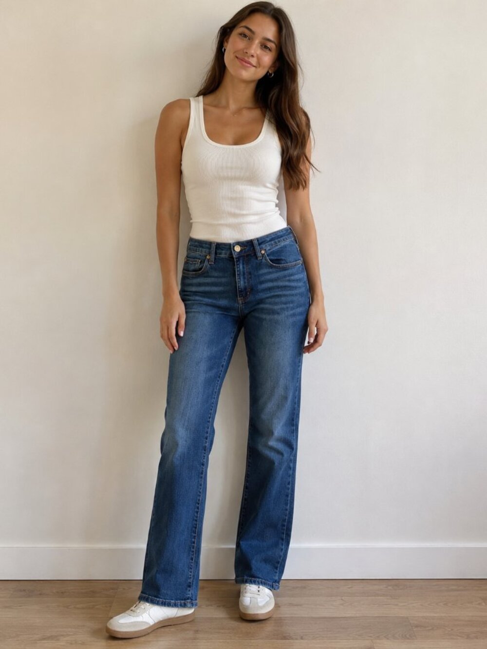 STS Blue Mandy High Rise Straight Leg Jeans Size 28 Dark Wash Stretch